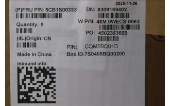 Lenovo 5CB1S00333 C-Cover with keyboard, Danish, Arctic Grey, Backlight, H-series, UK