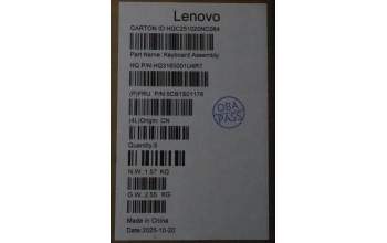 Lenovo 5CB1S01176 C-Cover with keyboard, Portuguese, Luna Grey, Backlight, Non-FingerPrint, UK