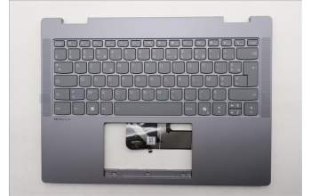 Lenovo 5CB1S01182 C-Cover with keyboard, French, Luna Grey, Backlight, Non_FingerPrint