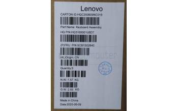 Lenovo 5CB1S02840 C-Cover with keyboard, UK English, Cosmic Blue, Backlight, Non-FingerPrint, UK