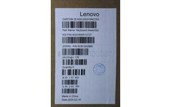 Lenovo 5CB1S02886 C-Cover with keyboard, Switzerland, Cosmic Blue, Backlight, Non-FingerPrint, UK