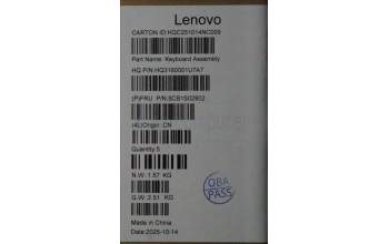 Lenovo 5CB1S02902 C-Cover with keyboard, Italian, Cosmic Blue, Non-FingerPrint, UK