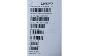 Lenovo 5CB1S05092 C-Cover with keyboard, Hungarian, Luna Grey, Backlight, FingerPrint, UK