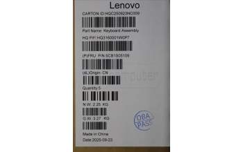 Lenovo 5CB1S05109 C-Cover with keyboard, Portuguese, Cosmic Blue, Backlight, Non-FingerPrint, UK