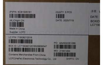 Lenovo 5CB1S05161 C-Cover with keyboard, Portuguese, Luna Grey, Non-Backlight, FingerPrint, UK