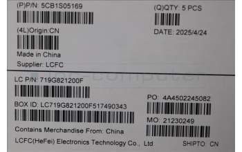 Lenovo 5CB1S05169 Tastatur inkl. Topcase ASM_UK L 83N3LG NBL FP