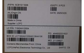 Lenovo 5CB1S11838 C-Cover with keyboard, Russian, Eclipse Black, RGB Backlight, US