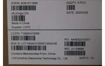 Lenovo 5CB1S11839 C-Cover with keyboard, Slovenian, Eclipse Black, RGB Backlight, UK