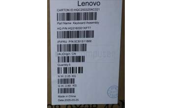 Lenovo 5CB1S11866 C-Cover with keyboard, Hungarian, Luna Grey, Backlight, UK