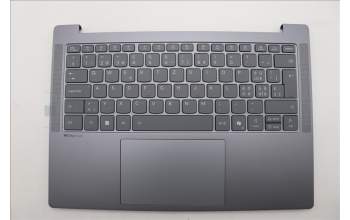 Lenovo 5CB1S11877 C-Cover with keyboard, Switzerland, Luna Grey, Backlight, UK