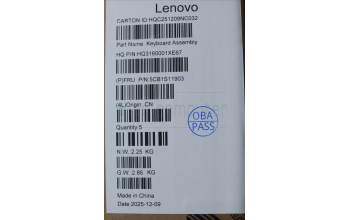 Lenovo 5CB1S11903 C-Cover with keyboard, Portuguese, Cosmic Blue, Backlight, UK