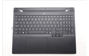 Lenovo 5CB1S22990 C-Cover with keyboard, Belgian, Eclipse Black, RGB Backlight, Anodizing Sandblasting, UK