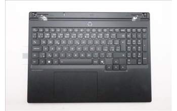 Lenovo 5CB1S24085 C-Cover with keyboard, Czech Slovakian, Eclipse Black, White Backlight, Anodizing Sandblasting, UK
