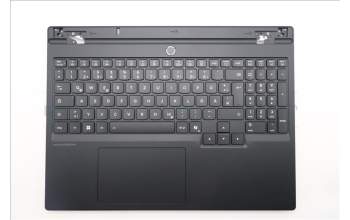 Lenovo 5CB1S24091 C-Cover with keyboard, German, Eclipse Black, White Backlight, Anodizing Sandblasting, UK