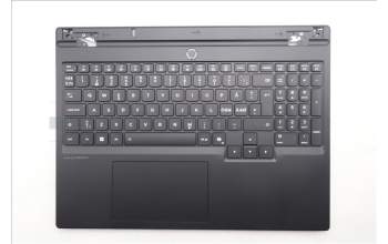 Lenovo 5CB1S24170 C-Cover with keyboard, Nordic, Eclipse Black, White Backlight, Anodizing Sandblasting, UK
