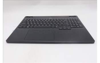 Lenovo 5CB1S24180 C-Cover with keyboard, Ukraine, Eclipse Black, White Backlight, Anodizing Sandblasting, US