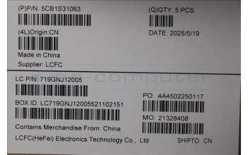 Lenovo 5CB1S31063 C-Cover with keyboard, Czech Slovakian, Eclipse Black, White Backlight, Painting, UK