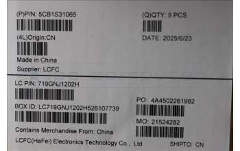 Lenovo 5CB1S31065 C-Cover with keyboard, US English Euro, Eclipse Black, White Backlight, Painting, US