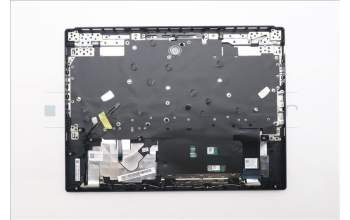 Lenovo 5CB1S31069 C-Cover with keyboard, German, Eclipse Black, White Backlight, Painting, UK