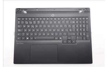 Lenovo 5CB1S31082 C-Cover with keyboard, Spanish, Eclipse Black, White Backlight, Painting, UK