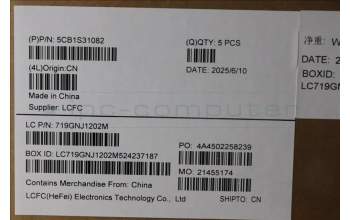 Lenovo 5CB1S31082 C-Cover with keyboard, Spanish, Eclipse Black, White Backlight, Painting, UK