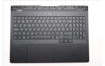 Lenovo 5CB1S31104 C-Cover with keyboard, Belgian, Eclipse Black, White Backlight, UK
