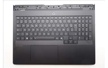 Lenovo 5CB1S31112 C-Cover with keyboard, French, Eclipse Black, White Backlight, US