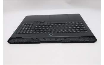 Lenovo 5CB1S31114 C-Cover with keyboard, German, Eclipse Black, White Backlight, UK