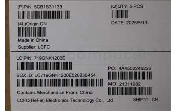 Lenovo 5CB1S31133 C-Cover with keyboard, Arabic, Eclipse Black, RGB Backlight, US