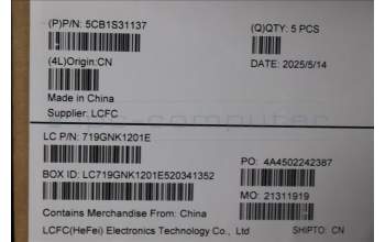 Lenovo 5CB1S31137 C-Cover with keyboard, Czech Slovakian, Eclipse Black, RGB Backlight, UK