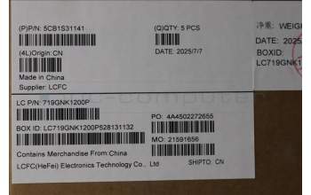 Lenovo 5CB1S31141 C-Cover with keyboard, UK English, Eclipse Black, RGB Backlight, UK