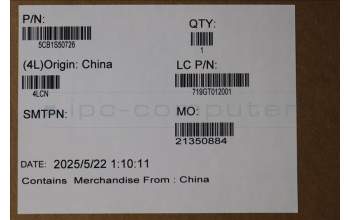 Lenovo 5CB1S50726 D-Cover 83KY, Glacier White