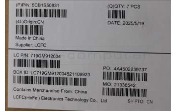 Lenovo 5CB1S50831 A-Cover, 83L0, BTT