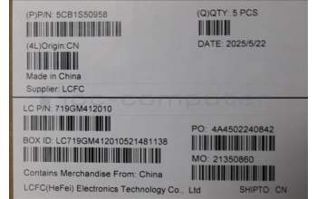 Lenovo 5CB1S50958 C-Cover with keyboard, Slovenian, Luna Grey, UK