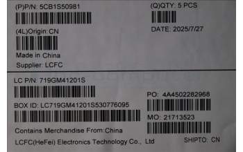 Lenovo 5CB1S50981 C-Cover with keyboard, Italian, Tidal Teal, UK