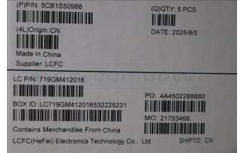 Lenovo 5CB1S50988 C-Cover with keyboard, Slovenian, Tidal Teal, UK