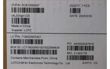 Lenovo 5CB1S55407 A-Cover, Black, MTS42_CFRP_FHD_ASSY