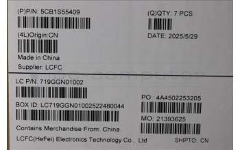 Lenovo 5CB1S55409 A-Cover, e-privacy LCD, Black, MTS42_CFRP_ASSY