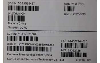 Lenovo 5CB1S55427 A-Cover, e-privacy LCD, MT060_ASSY_VB