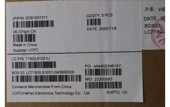 Lenovo 5CB1S57371 C-Cover with keyboard, Bulgarian, ClickPad, w/Screw, UK