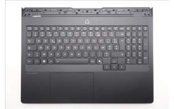 Lenovo 5CB1S57446 C-Cover with keyboard, French, Eclipse Black, White Backlight, US