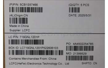 Lenovo 5CB1S57466 C-Cover with keyboard, Ukraine, Eclipse Black, White Backlight, US