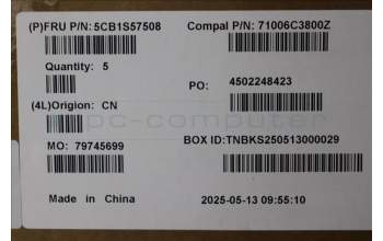 Lenovo 5CB1S57508 C-Cover with keyboard, Arabic, White Backlight, US