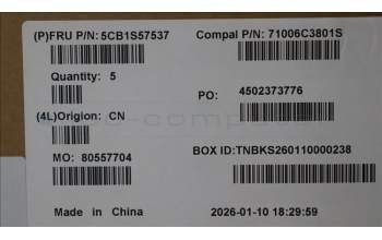 Lenovo 5CB1S57537 C-Cover with keyboard, Russian, RGB Backlight, US