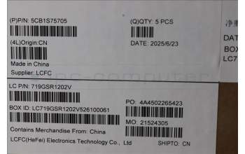 Lenovo 5CB1S75705 C-Cover with keyboard, Belgian, Eclipse Black, RGB Backlight, Anodizing Sandblasting, UK