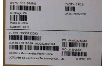 Lenovo 5CB1S75709 C-Cover with keyboard, English, Eclipse Black, RGB Backlight, Anodizing Sandblasting, US