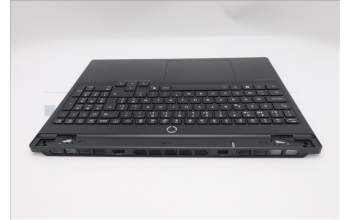 Lenovo 5CB1S76589 C-Cover with keyboard, Belgian, Eclipse Black, White Backlight, Anodizing Sandblasting, UK