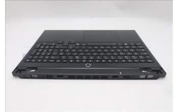 Lenovo 5CB1S76595 C-Cover with keyboard, French, Eclipse Black, White Backlight, Anodizing Sandblasting, US