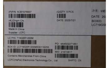 Lenovo 5CB1S76607 C-Cover with keyboard, Nordic, Eclipse Black, White Backlight, Anodizing Sandblasting, UK