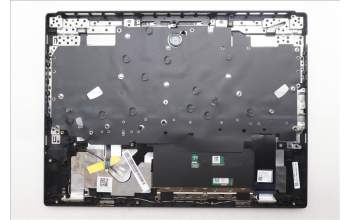 Lenovo 5CB1S76608 C-Cover with keyboard, Portuguese, Eclipse Black, White Backlight, Anodizing Sandblasting, UK